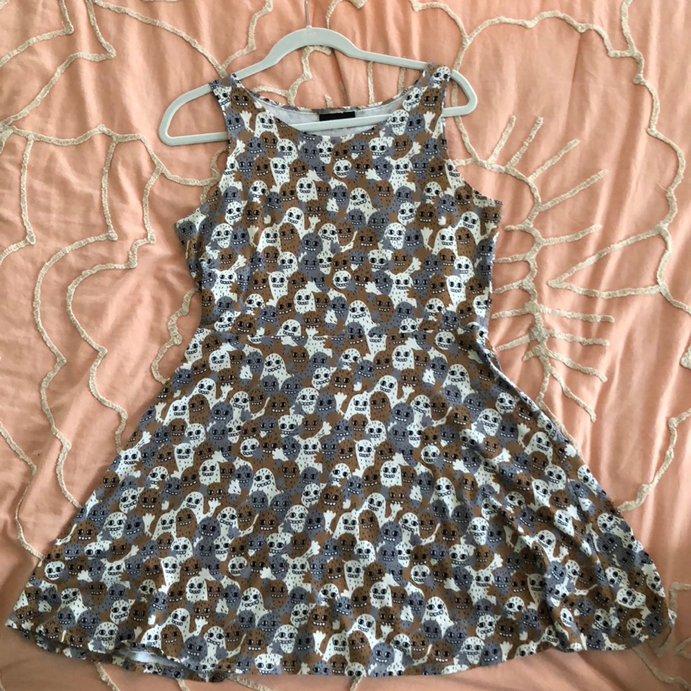 Cute and playful sleeveless mini skater dress